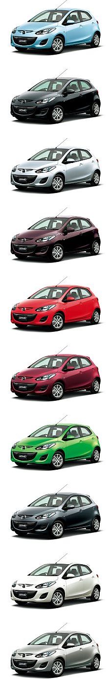 Mazda2 színek, 2011.