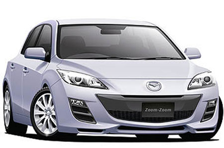 A 2009-es öt ajtós Mazda3 Sport előzetes rajza. A 2009-es öt ajtós Mazda3 Sport előzetes rajza.