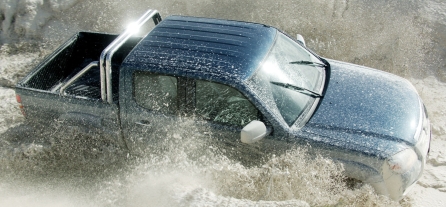 A MAZDA BT-50, akár 45cm mély gázlón is gond nélkül átmegy.