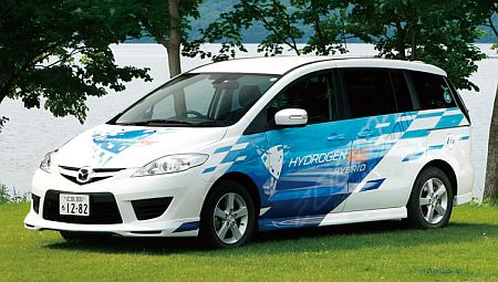 Mazda5 hidrogén hibrid.