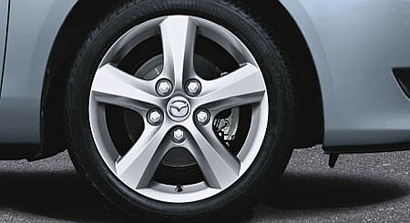 Mazda3 gyári 6x15 coll könnyűfém felni, középső kupak és csavarok nélkül: 46180,-Ft/db