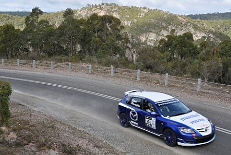 Mazda3 MPS a Targa Tasmania Ralin.