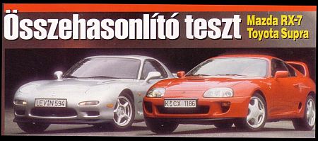 Mazda RX-7, Toyota Supra összehasonlító teszt.