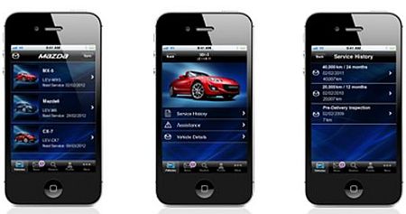 Mazda szervizkönyv telefonon.